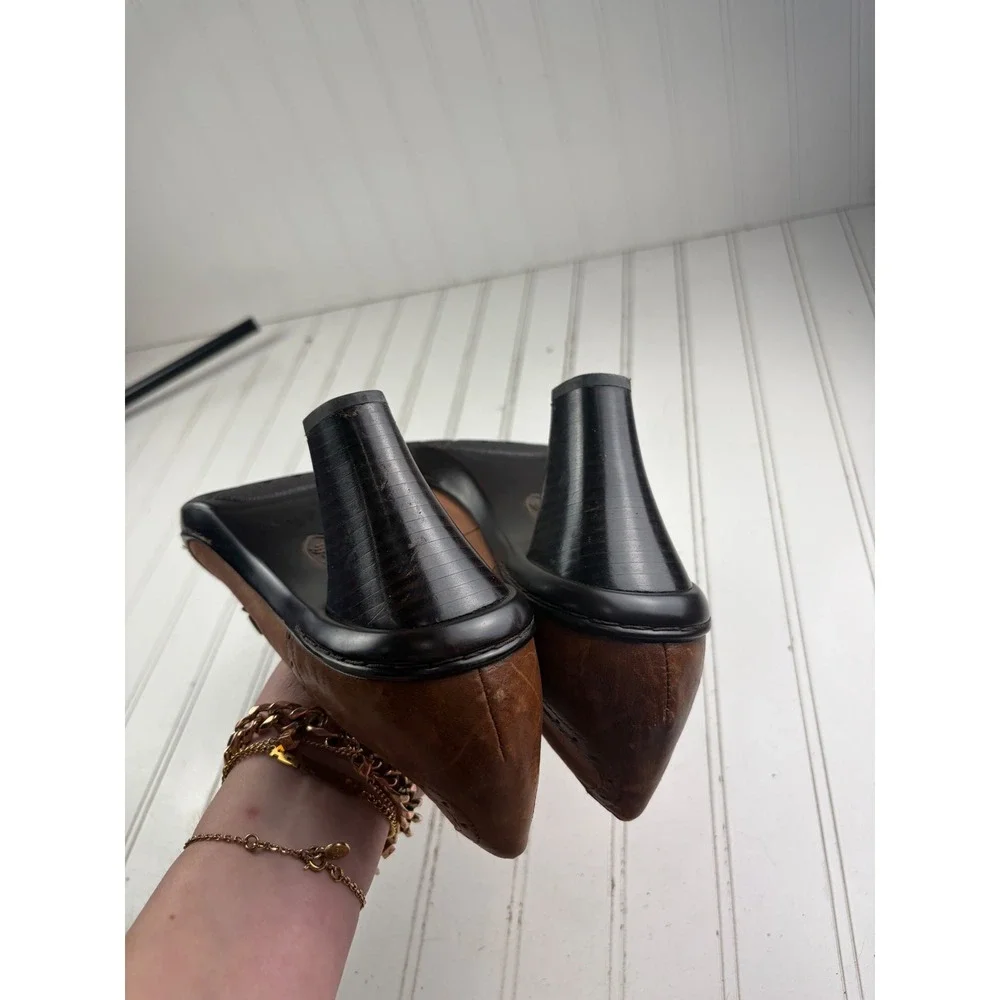 Sofft Vintage Y2K Brown Leather Mary Jane Block Heel Pumps Women's Size 11M